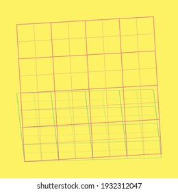 Tilt, skew, and diagonal squares grid, mesh geometric element. Angled, rotated grill, lattice, and grating