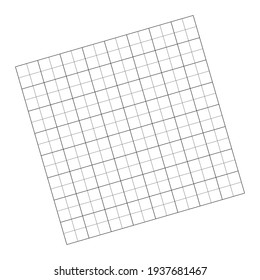 Tilt, skew, and diagonal squares grid, mesh geometric element. Angled, rotated grill, lattice, and grating