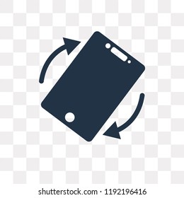 Tilt vector icon isolated on transparent background, Tilt transparency concept can be used web and mobile
