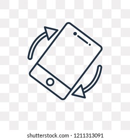 Tilt vector outline icon isolated on transparent background, high quality linear Tilt transparency concept can be used web and mobile