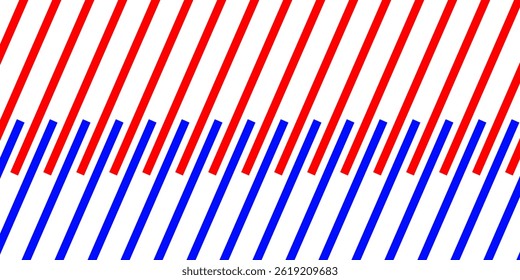 gekippt diagonal gekrümmt bewegen nahtlos wellig Muster Frankreich Flagge Farbe blau weiß rot Vorlage Linien Vektorgrafik 