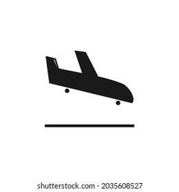 tilted down plane icon vector image