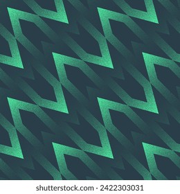 Tilted Dynamic Structure Seamless Pattern Trend Vector Turquoise Abstract Background. Half Tone Art Illustration for Textile Print. Endless Graphical Repetitive Abstraction Wallpaper Dot Work Texture