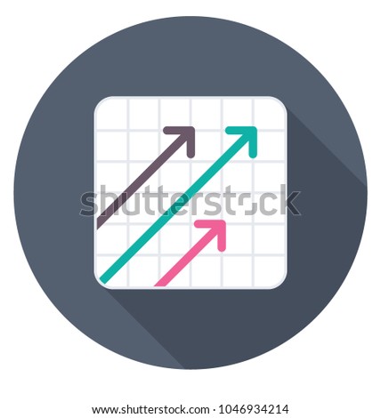 
A tilted growing arrows concept of growth analysis
