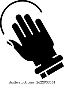Tilted Hand Line vector Icon Design