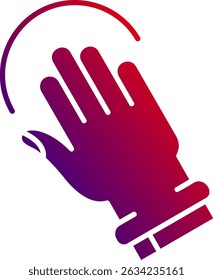 Design de ícone de vetor de linha de mão inclinada