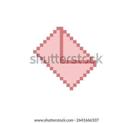 Tilted pink  envelope pixel art