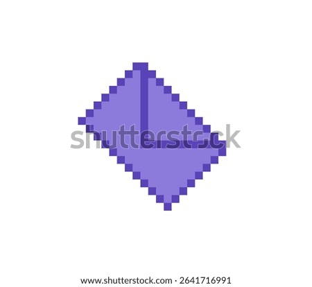 Tilted purple envelope pixel art