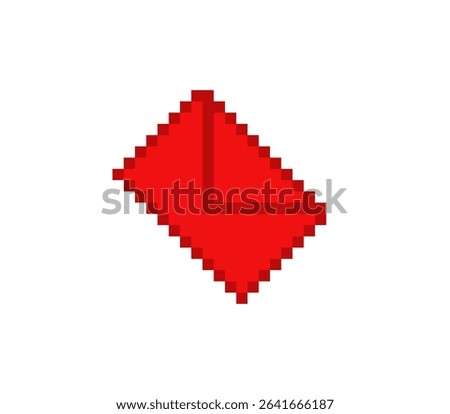 Tilted red envelope pixel art
