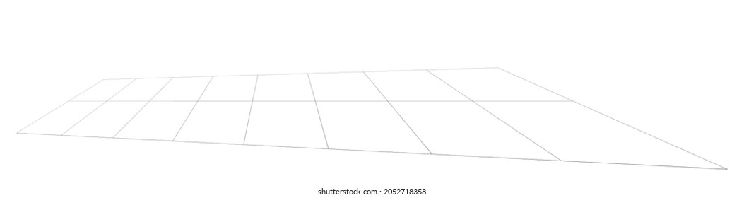 Tilted, skew 3D grid, mesh