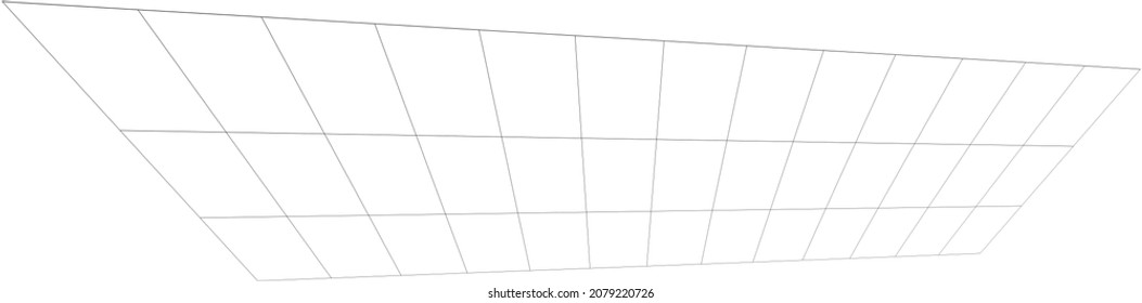 Tilted, skew 3D grid, mesh