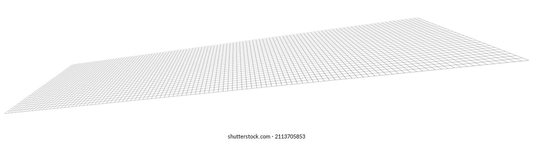 Tilted, skew 3D grid, mesh