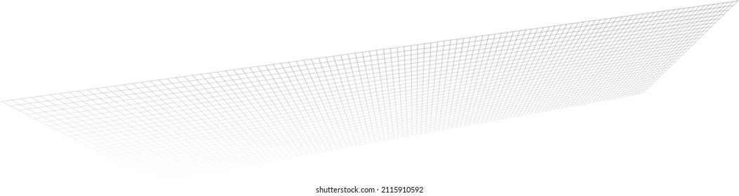 Tilted, skew 3D grid, mesh