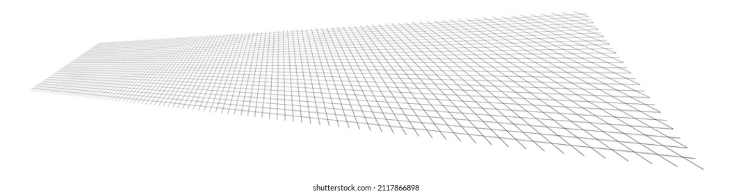 Tilted, skew 3D grid, mesh