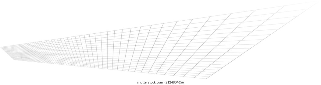 Tilted, skew 3D grid, mesh