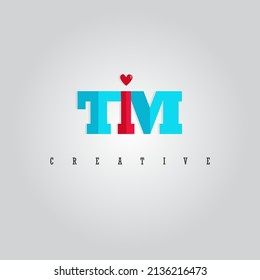 TIM creative 3d vector template design illustration