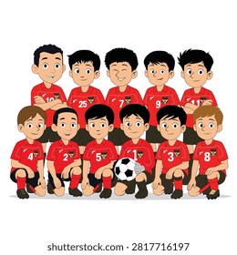 tim soccer cartoon avatar vector