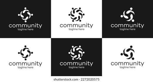 tim work community logo design vector illustration