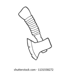 Timber Axe Hand drawn sketch illustration vector