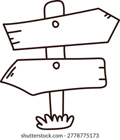 Timber board showing different paths and ways