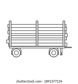 Timber Carrier. Hand-drawn vector illustration on white background