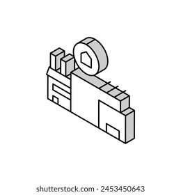 timber factory isometric icon vector. timber factory sign. isolated symbol illustration