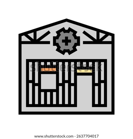 timber framing workshop wood frame color icon vector. timber framing workshop wood frame sign. isolated symbol illustration