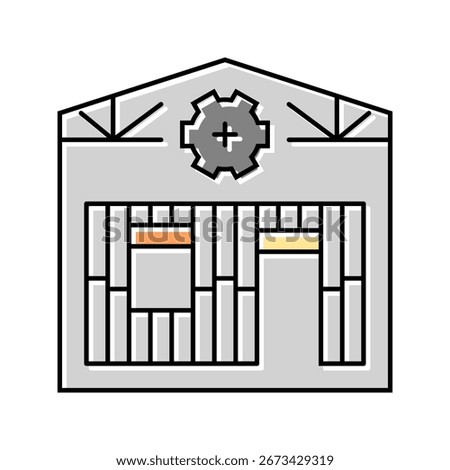 timber framing workshop wood frame color icon vector. timber framing workshop wood frame sign. isolated symbol illustration