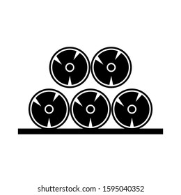 timber icon isolated sign symbol vector illustration - high quality black style vector icons

