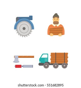 Timber icons vector illustration.
