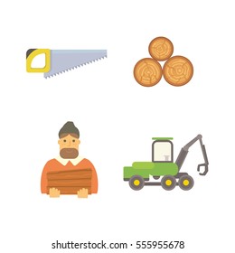 Timber icons vector illustration.