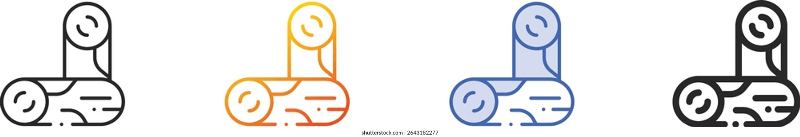 timber icon.Thin Linear, Gradient, Blue Stroke and bold Style Design Isolated On White Background