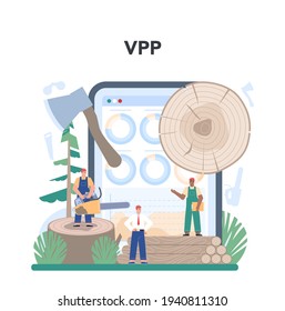 Timber industry and wood production online service or platform