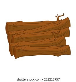 timber isolated illustration on white background