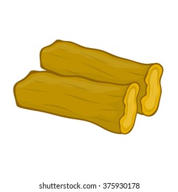 timber isolated illustration on white background