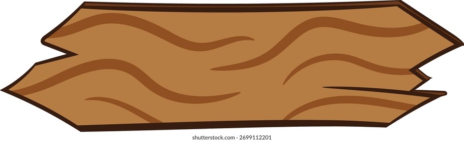 Ilustração vetorial do sinal de aviso de madeira