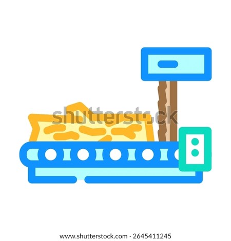 timber sawmill process color icon vector. timber sawmill process sign. isolated symbol illustration