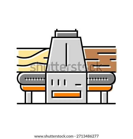 timber sawmill process color icon vector. timber sawmill process sign. isolated symbol illustration