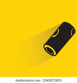 timber with shadow on yellow background