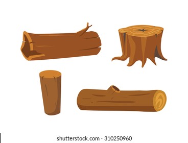 Timber and stump vector