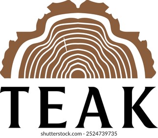 timber teak wood for natural carpenter logo design