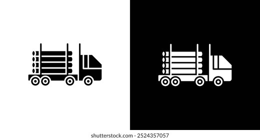 Timber truck icon Art design illustration