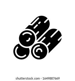 Ilustración de estilo glifo vectorial de madera. EPS 10