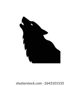 Lobo de madeira uivando na paisagem de floresta selvagem