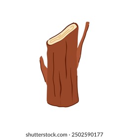 timber wood log cartoon. texture stump, lumber fire, nature round timber wood log sign. isolated symbol vector illustration