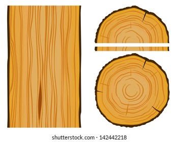 Timber and wood texture with elements. Editable vector illustration. Jpeg version also available in gallery 