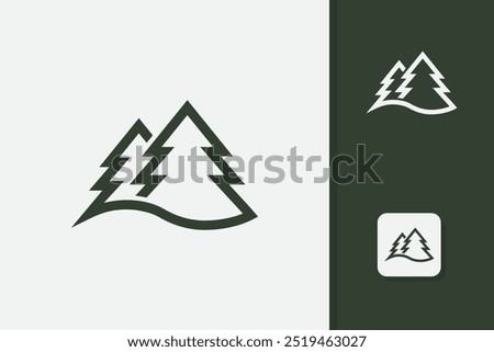 timberland logo design illustration vector template