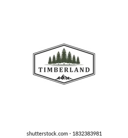 timberland logo with tree and in white background
