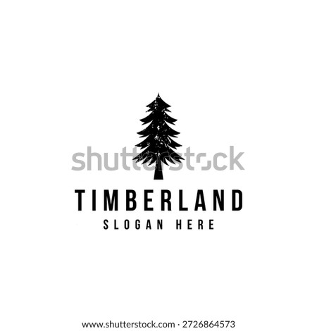 Timberland Logo Wilderness Evergreen Pine Tree Coniferous Forest Woodland