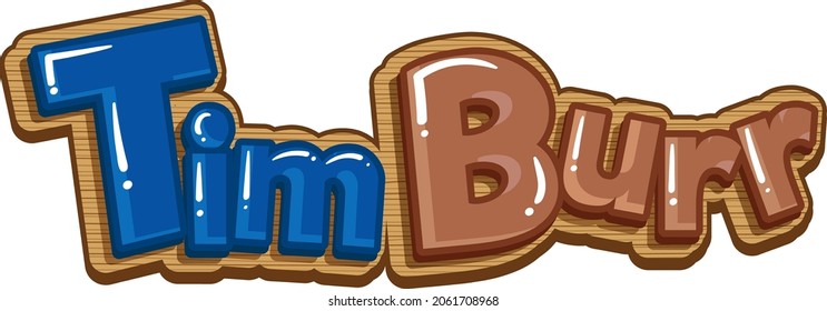 Timburr logo text design illustration